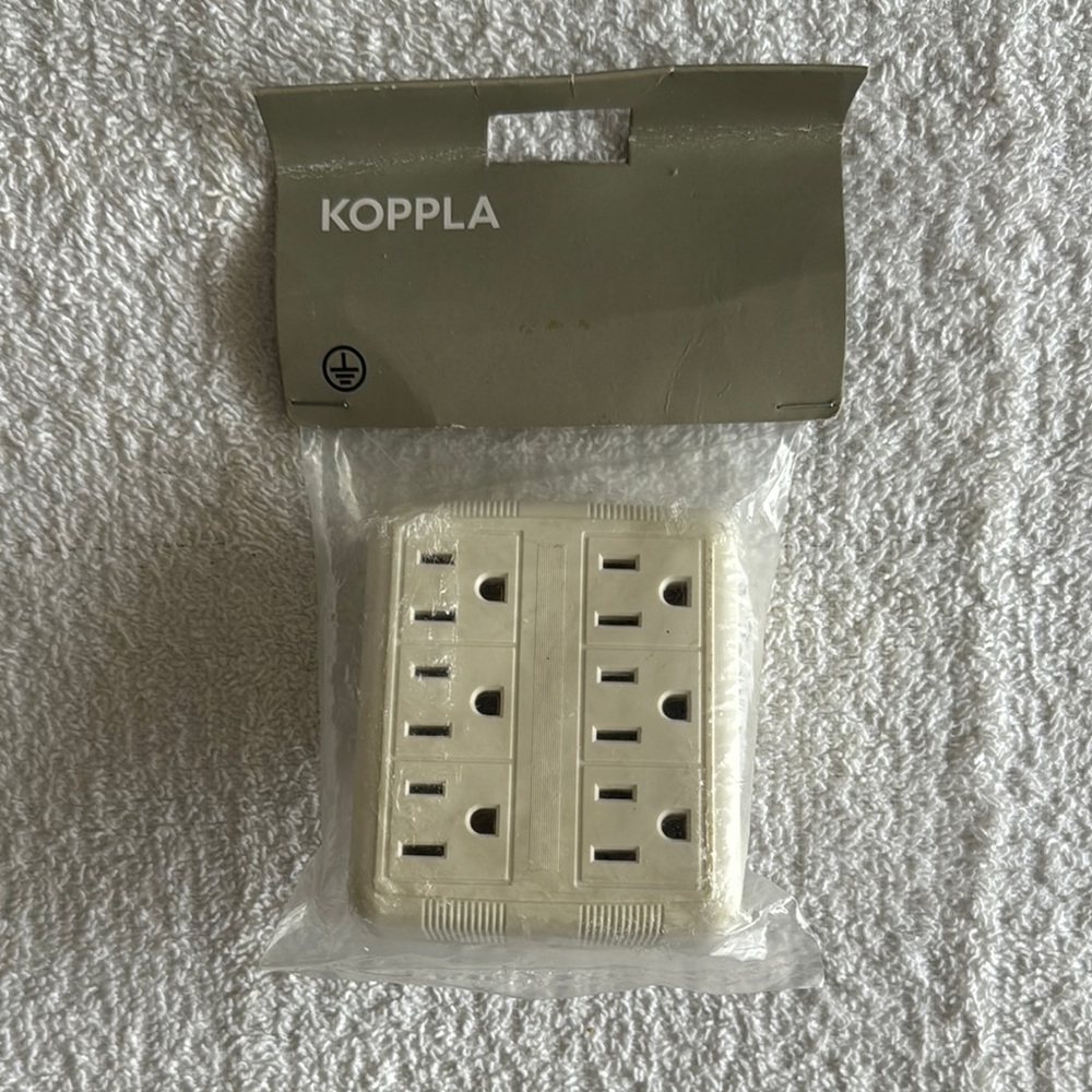Ikea KOPPLA Cream Power Outlet Strip Extension